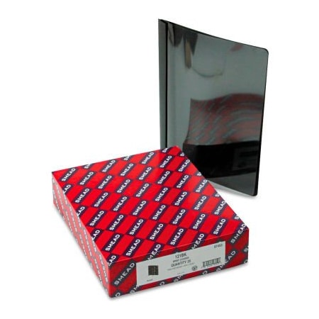 Smead Smead  Poly Report Cover, Tang Clip, Letter, 1/2" Capacity, Clear/Black, 25/Box 87453